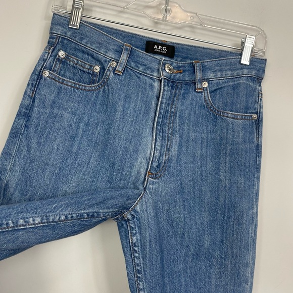 A.P.C. "JUDIE" COTTON LINEN DENIM ANKLE JEANS RAW GEM 25 APC - Picture 9 of 16